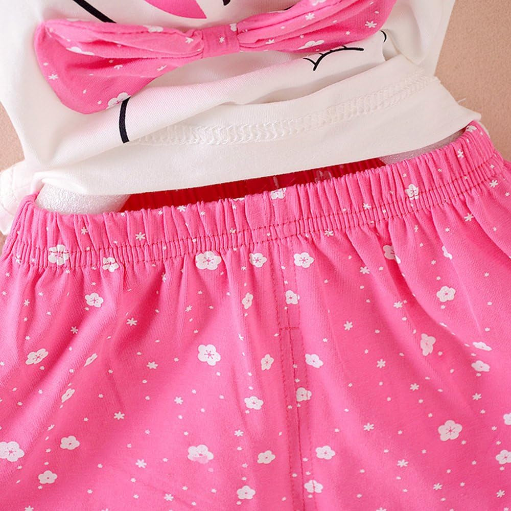 Baby Girl Clothes Outfits Short Sets 2 Pieces with T-Shirt + Short Pants