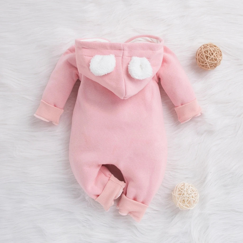 Winter Baby Adorable Cloud Hooded Baby Rompers for Baby Boys and Baby Girls Warm Unisex Baby Bodysuit Clothes