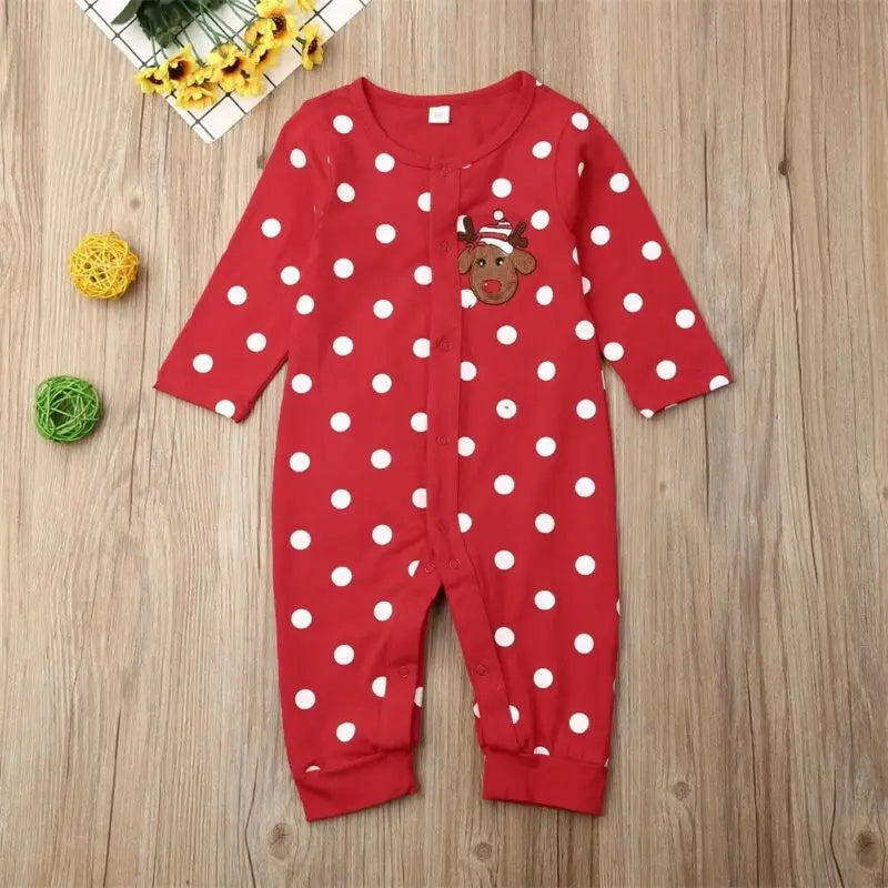 0-18M My First Christmas Baby Boy Girl Rompers Newborn Infant Baby Cartoon Deer Red Jumpsuit Playsuit Xmas Baby Costumes